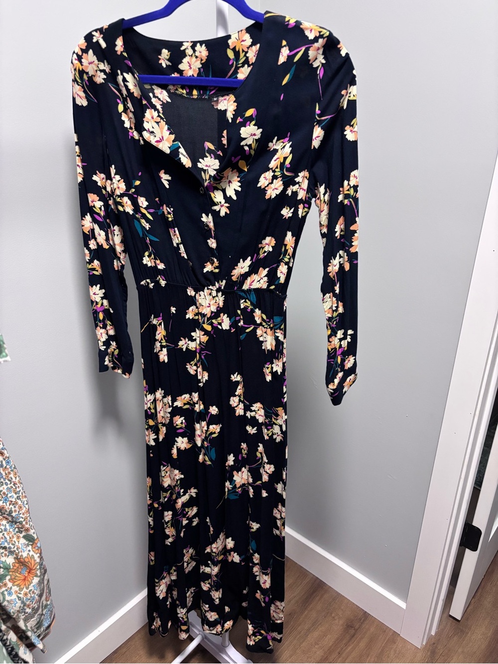 Floral Black Maxi Dress